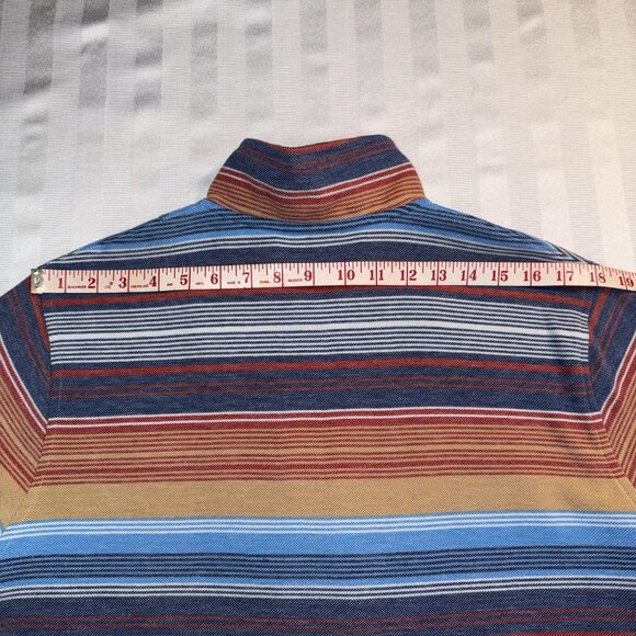 LL Bean Traditional Fit Multicolor Striped Pullover Sweatshirt Men’s XL 1/4 Zip - Picture 8 of 11